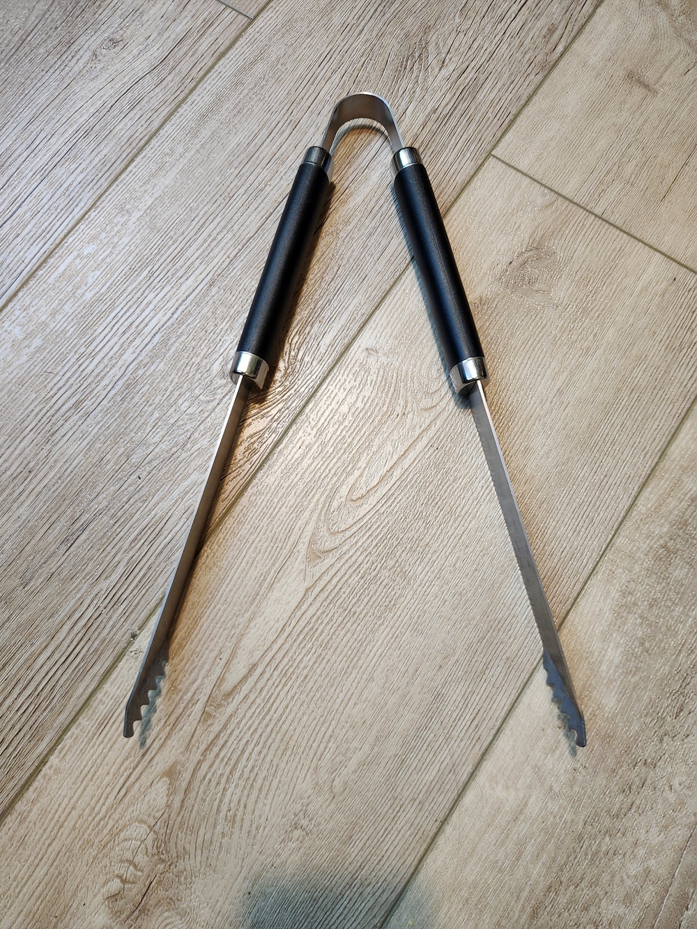 Black Stainless Steel Grill Tongs